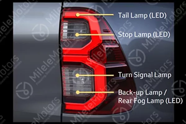  rendering of supposed 2021 Toyota Hilux taillamp