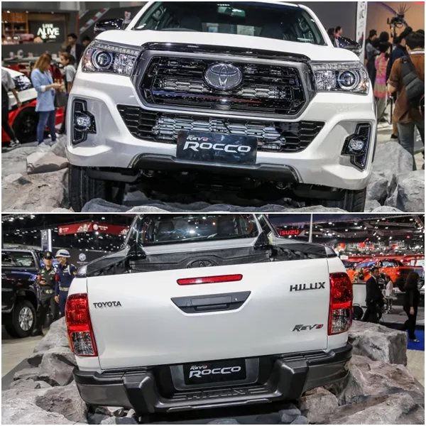 Toyota Hilux Revo Rocco 2018 front and rear view