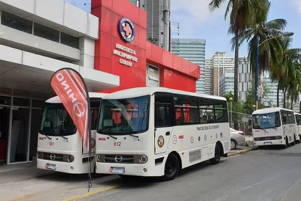 A picture of the newly delivered Hino modern PUVs