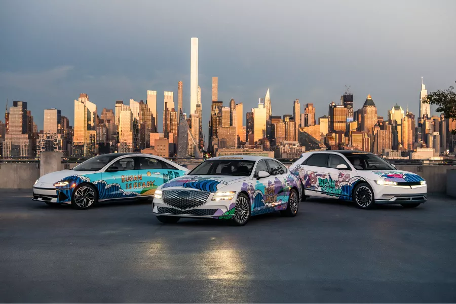 A picture of Hyundai art cars