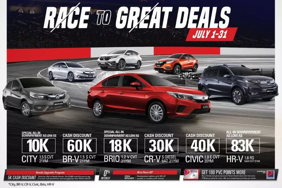 Honda Cars Philippines July 2021 promo