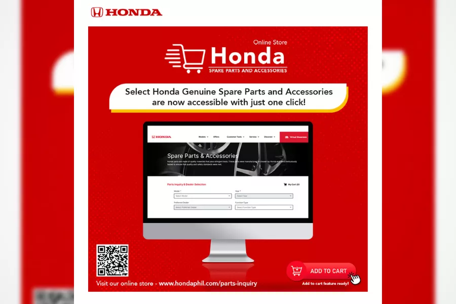 Honda Cars Philippines online parts-selling platform