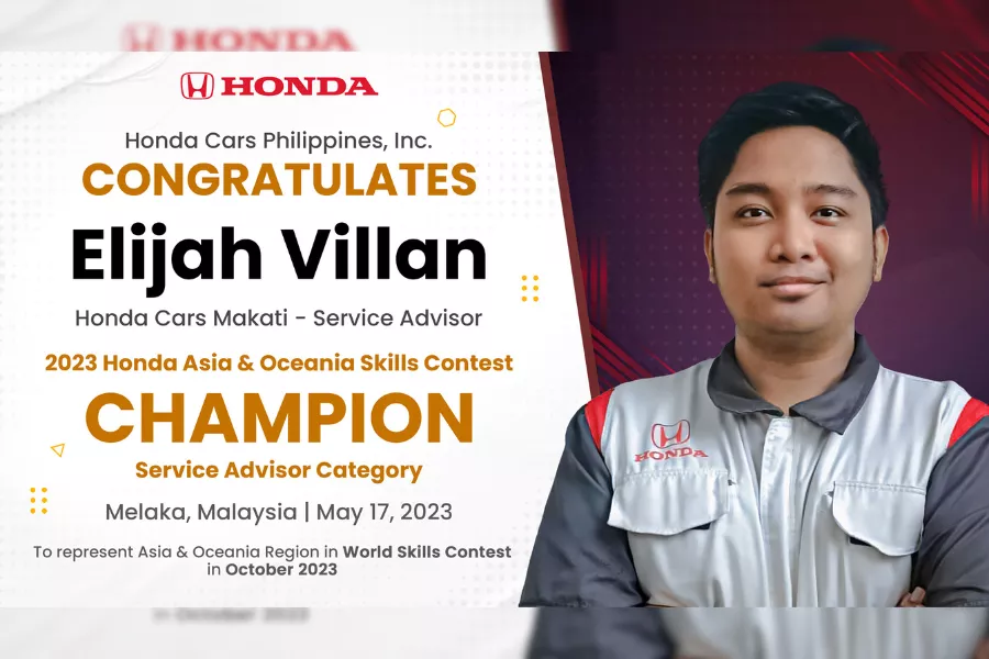 Honda Cars Philippines Service Advisory champion