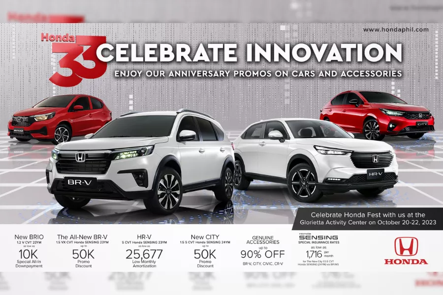 Honda is celebrating its 33rd anniversary in the Philippines Honda 33rd anniversary promo