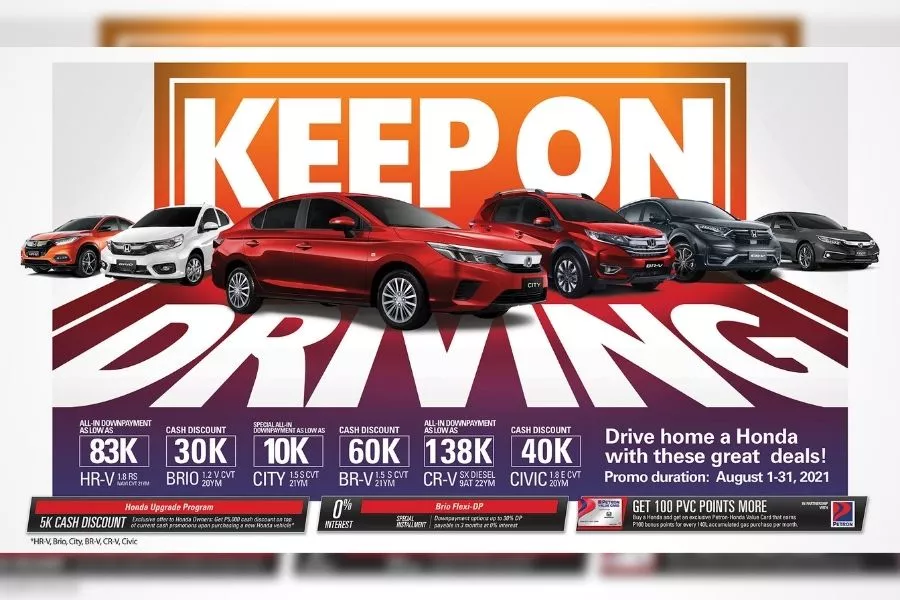 Honda Cars Philippines, Inc. August 2021 promo