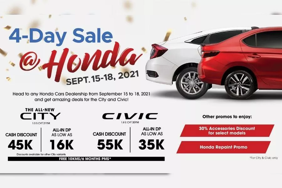 4-Day Sale @ Honda car promo