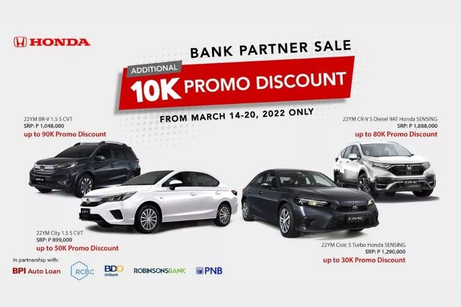 Honda Cars Philippines' March 2022 promo