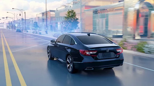 Honda Sensing is the Brand's system of cameras and sensors to make driving safer 2020 Honda Accord with Honda Sensing