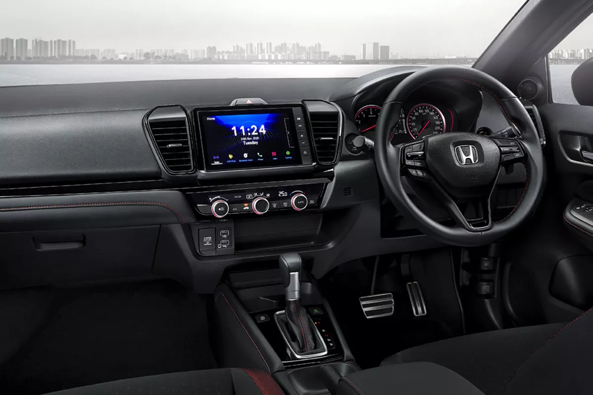 A picture of the interior of the Honda City Hatchback