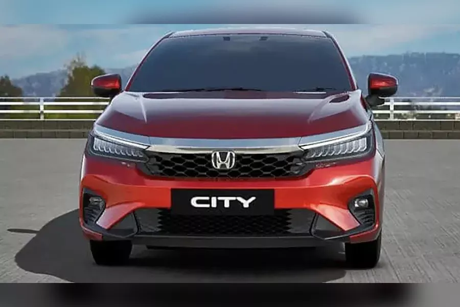 A leaked picture showing the front of the Indian Honda City.