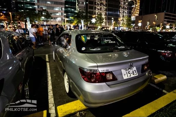 honda city parked at night