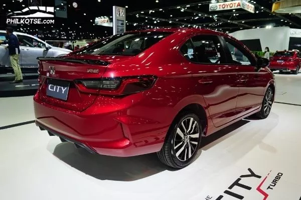 A picture of the Honda City RS Turbo's rear.
