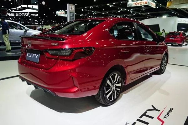 The City RS Turbo is particularly rakish looking when viewed from the rear A picture of the rear of the Honda City RS Turbo