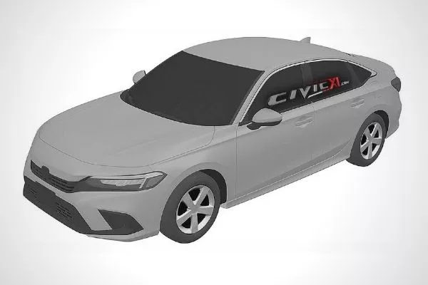 Front view of 2022 Civic Sedan patent image