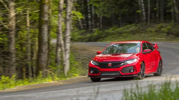 Honda Civic Type R 2018 on the road