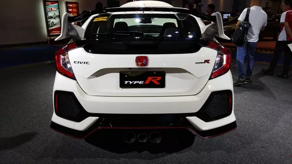 Honda Civic Type R at PIMS 2018 honda civic type r rear view at pims 2018