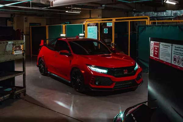 Angular front of the Honda Civic Type R Project P