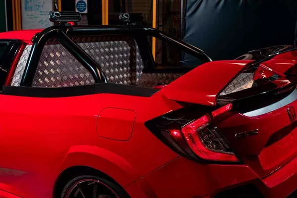 the rear of the Honda Civic Type R Project P