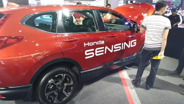 The CR-V on display was equipped with Honda Sensing technology Honda CR-V at PIMS 2018