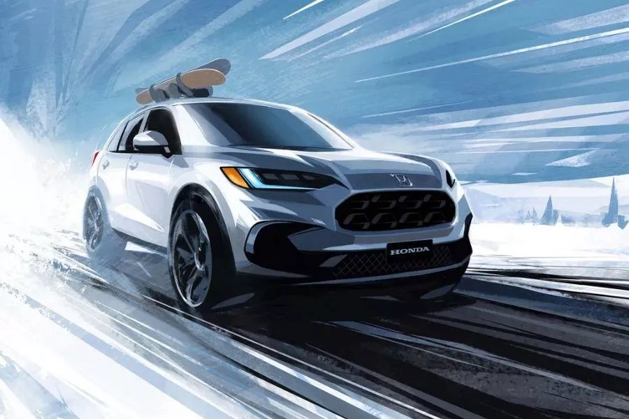 A sketch of the upcoming Euro-spec Honda crossover