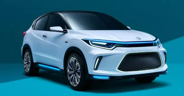 The angular front of the Honda Everus EV