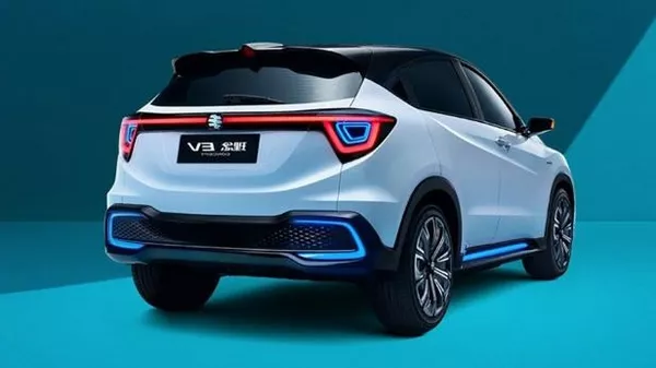 The angular rear of the Honda Everus EV
