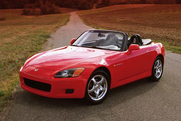 The Honda S2000 parked on a lonely road