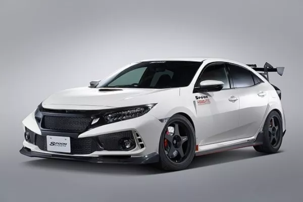 A white Civic Type R