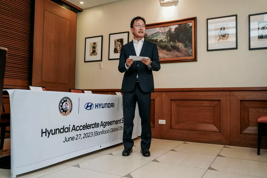 Hyundai Accelerate signing ceremony