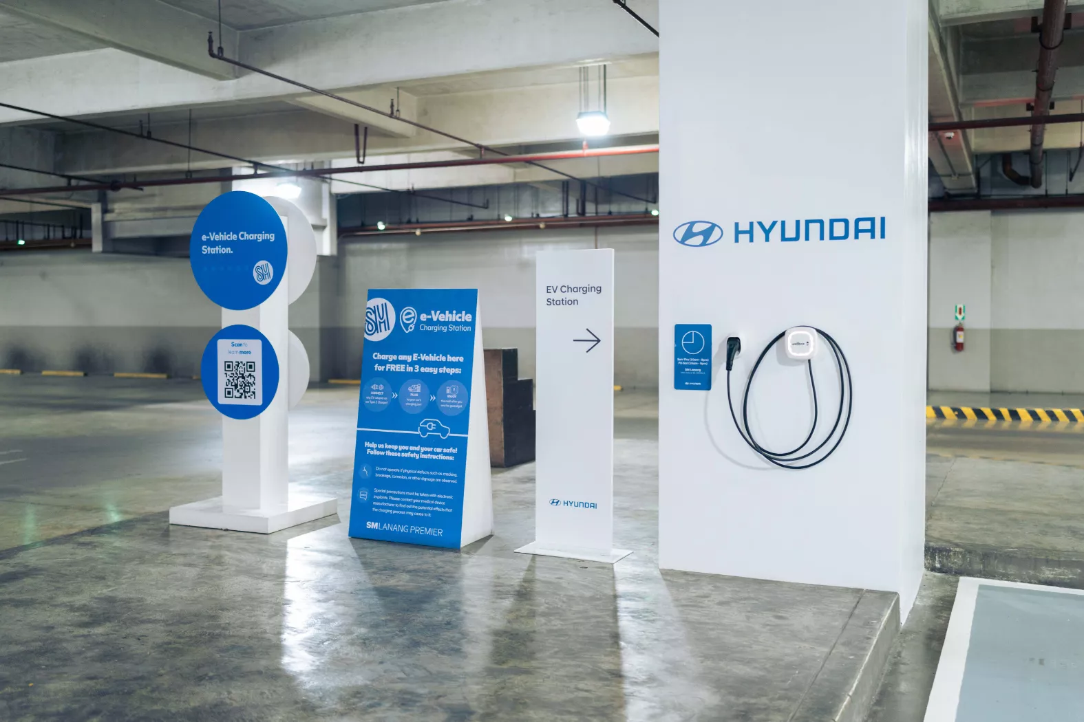 Hyundai charging station at SM supermall