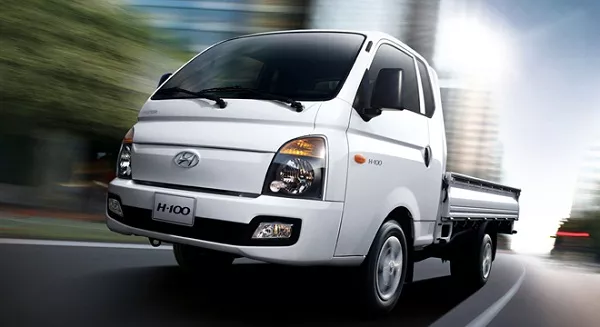A picture of the H-100 Hyundai utility vehicle