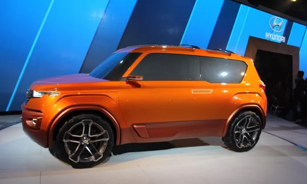 side of the Hyundai Carlino At the 2016 Auto Expo
