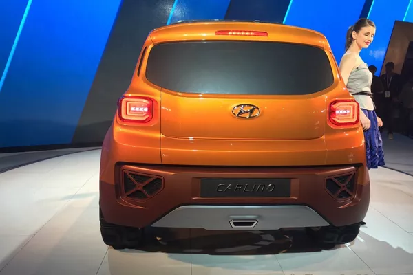 Angular rear \of the Hyundai Carlino At the 2016 Auto Expo