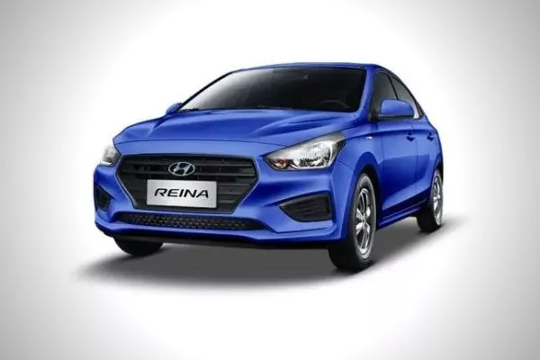 The Hyundai Reina Subcompact Sedan A Hyundai Reina finished in blue