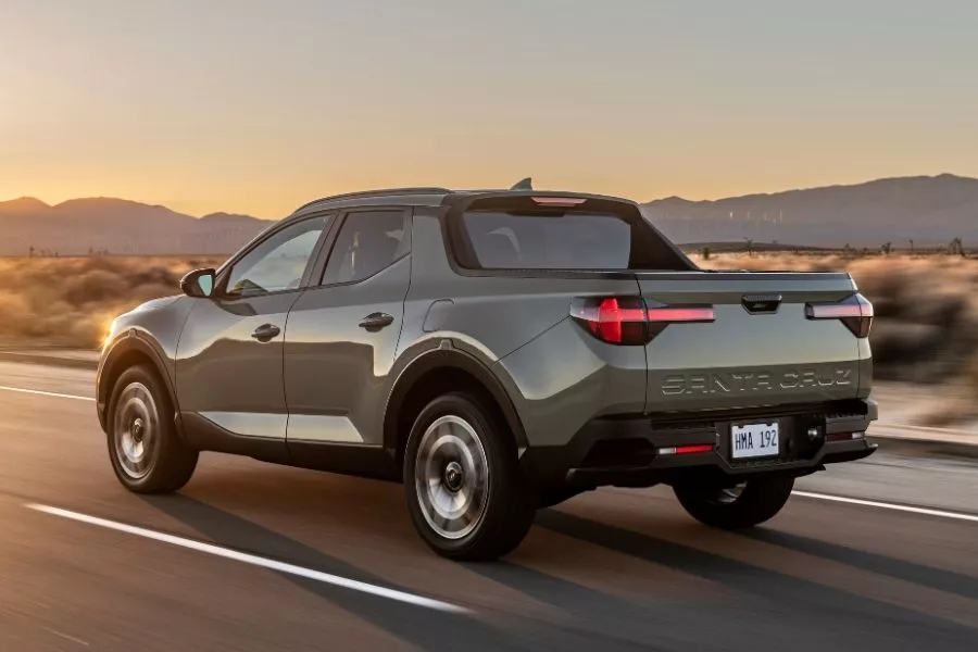 Hyundai's pickup truck showcases a well-rounded design Hyundai Santa Cruz rear view
