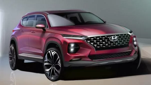 Hyundai Santa Fe 2019 sketch front fascia