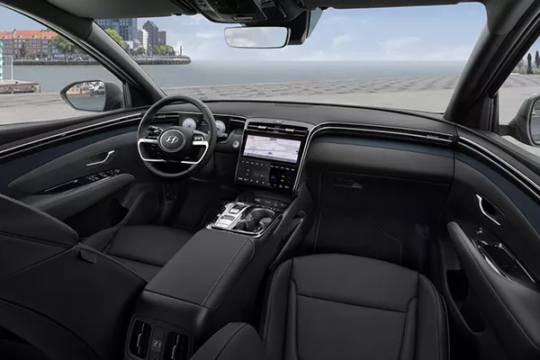 A picture of the interior of the 2021 Hyunda Tucson.