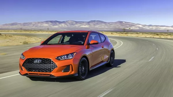 Hyundai Veloster 2019 on the road