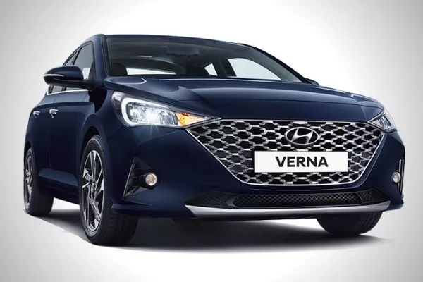 A picture of the front of the Hyundai Verna/Accent