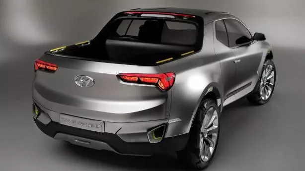 The Hyundai’s pickup will make its way next year as a 2019 model rear view of the Hyundai Santa Cruz concept