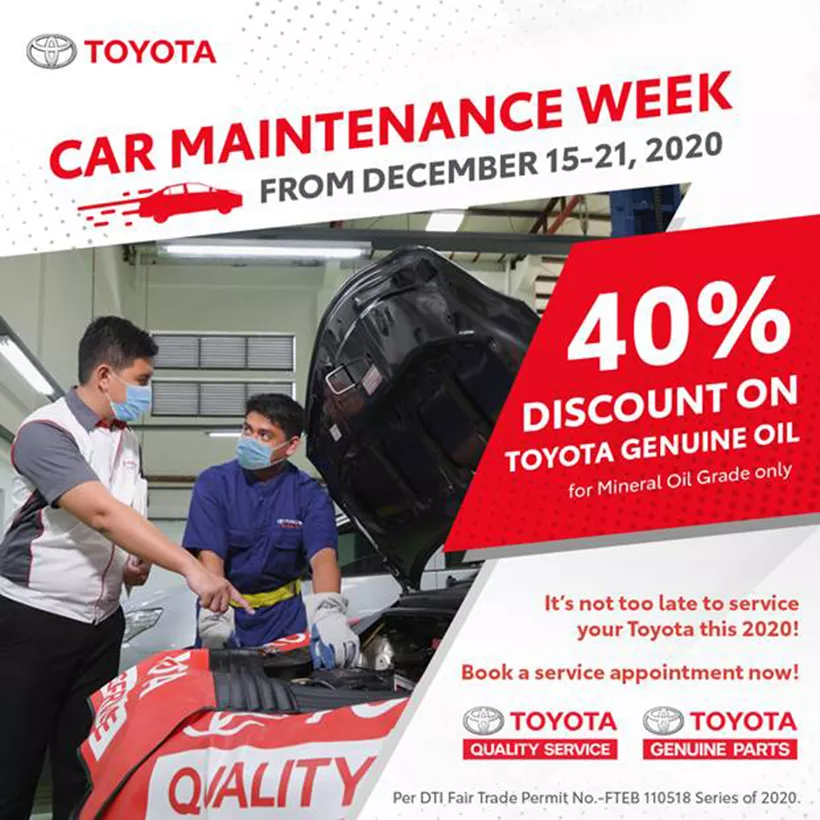 A picture of the Toyota car maintenance week