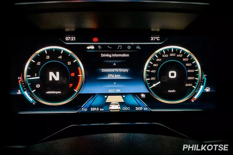 Ford Territory instrument gauge cluster