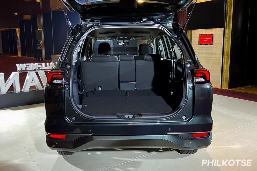 The all-new Avanza's trunk A picture of the new Toyota Avanza's open trunk