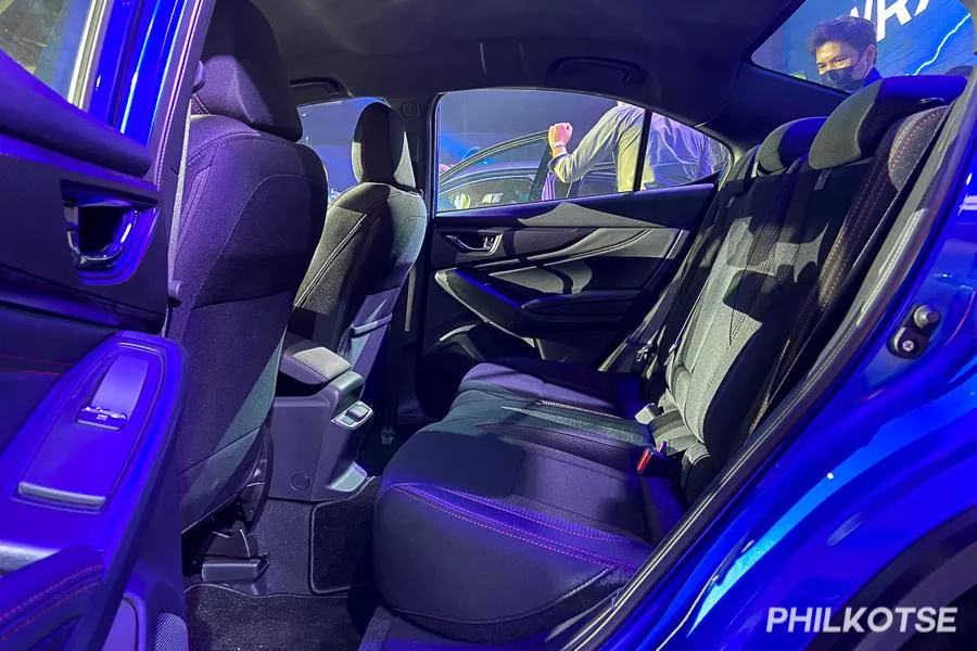 The sedan version's rear seats