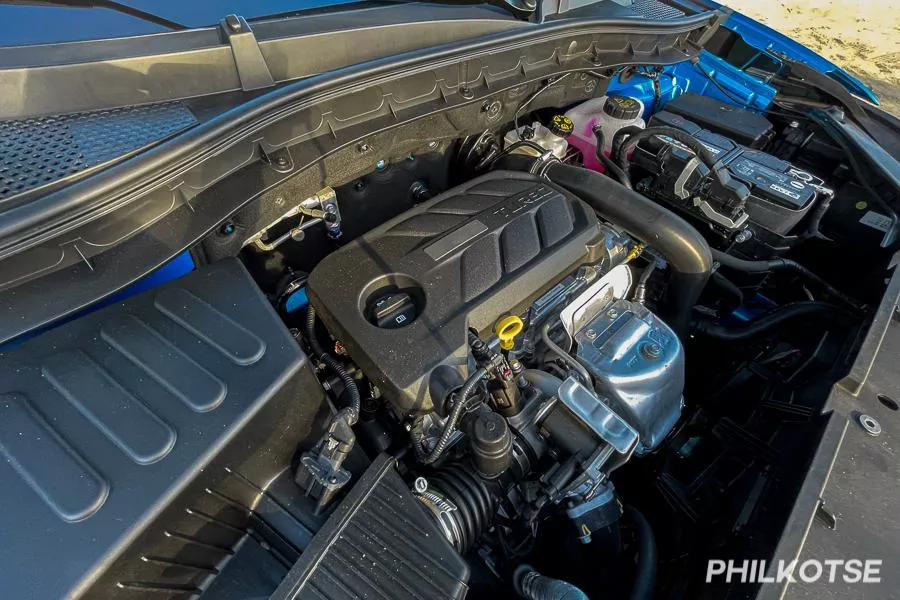 A picture of the MG ZS-T's engine bay