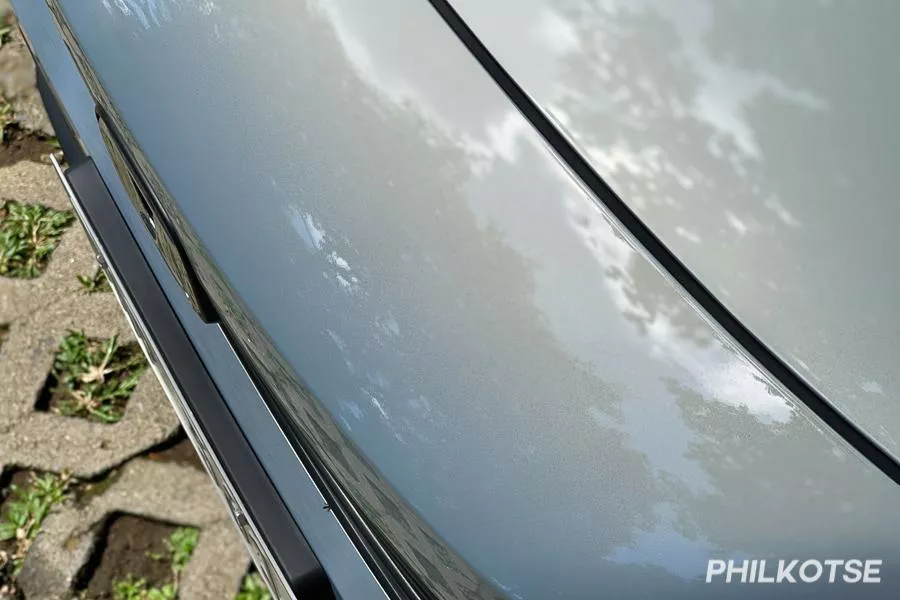 Honda Civic Morning Mist Blue Metallic hood