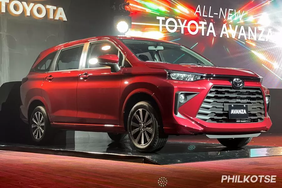 A picture of the 2022 Toyota Avanza during its launch event.