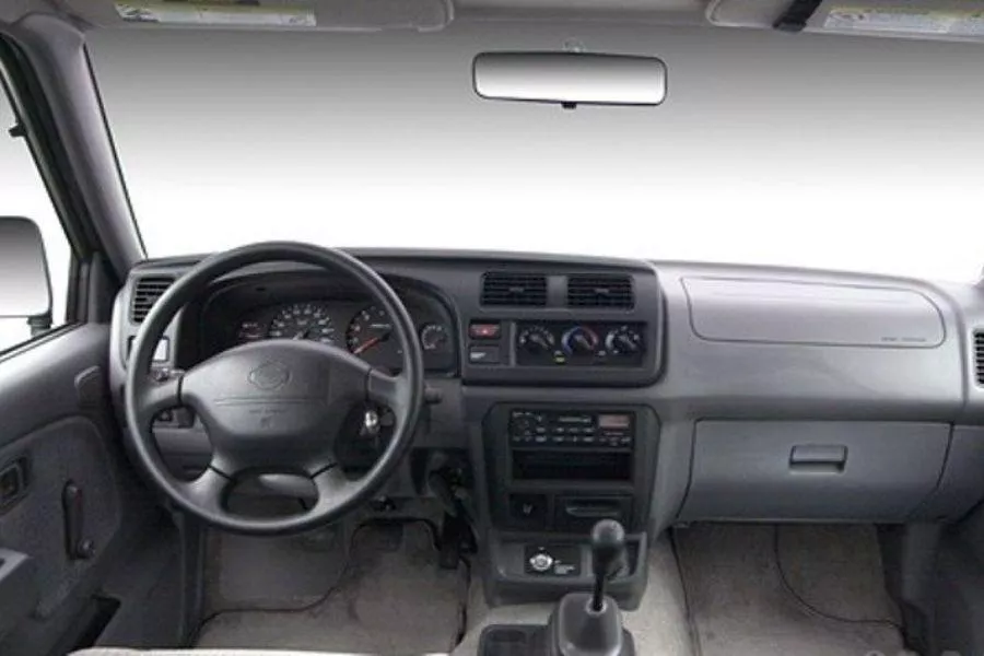 A picture of the interior of the Nissan Frontier