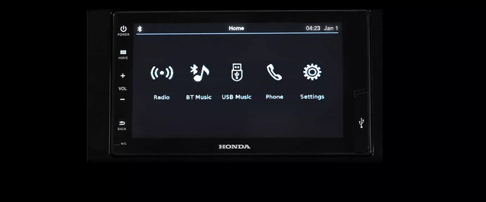 Honda Brio infotainment screen