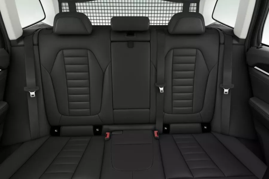 The X3's rear seats. The X3's rear seats.
